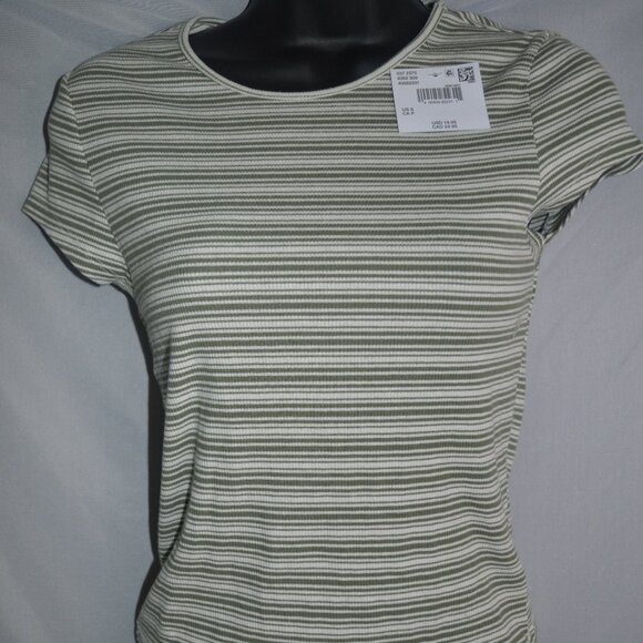 American Eagle teen short sleeve NWT stripe shirt size small - Picture 1 of 3